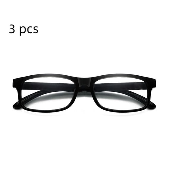 3PCS Unisex Frame Anti-blue Vision Care Presbyopic Glasses Reading Glasses Ultra-Light Eyeglasses +100
