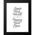 thumbnail image 2 of Ball, Susan 12x14 Black Modern Framed Museum Art Print Titled - Speak Kind Words, 2 of 5
