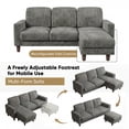 thumbnail image 5 of Homall Cloud Modular Sectional Sofa 3 Seat L-Shaped Cloud Oversized Sofa Couch for Living Room, Apartment and Small Space,Corduroy Gray, 5 of 7