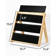Foldable 3-Tier Necklace Display Stand, 66-Slot Jewelry Organizer for Selling