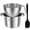 3 pcs:Silver, variant on Double Boiler Pot Set, 1.82QT Chocolate Melting Pot & 2.54QT Stainless Steel Pot with Silicone Spatula, Food-Grade Double Boiler Induction Safe for Candy, Butter, Cheese