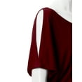 thumbnail image 4 of Doublju Womens Short Sleeve Dolman Drape Loose Fit Tunic Top(Plus Size Available), 4 of 5