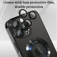 thumbnail image 2 of for iPhone 14 Pro Max Case Magnetic Luxury Plating Clear Case with Camera Lens Protector for iPhone 14 Pro Max Compatible with Magsafe Slim Cover for Women Men-Black, 2 of 6