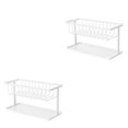 thumbnail image 4 of Yuarrent Fregadero de esponja Tidy Soap Storage Dish Drain Rack Organizador de cocina Estante de soporte Blanco 2Conjunto, 4 of 6