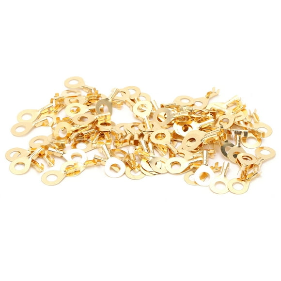 Lug Ring Terminal, Insulation Brass Ring Cold Pressed Terminal M6 Lug Ring Terminal Sealing Effect For Cable Connecting