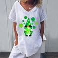 thumbnail image 2 of QIPOPIQ T-Shirts à Manches Courtes pour Femmes à Col en V T-Shirts de la Saint-Patrick T-Shirt Trèfle T-Shirt Vert Tunique T-Shirts de la Saint-Patrick T-Shirts Imprimés à Col en V T-Shirts de Fête T-Shirts Graphiques Aubaines, 2 of 5