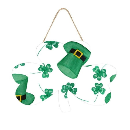 

Wooden St. Patrick s Holiday Decoration Pendant Atmosphere Hanging Decoration