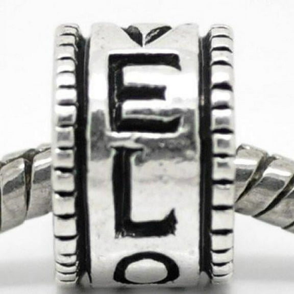 Love Charm Circle European Bead Compatible for Most European Snake Chain Bracelet