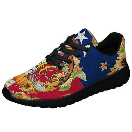 

Texas Fall Happy Fall Y all Pumpkins Texas Shoes Sneakers Black Size 4