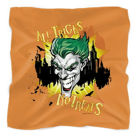 Batman The Joker All Tricks No Treats Bandana (21 in x 21 in)