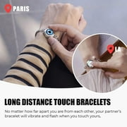 TOTWOO Candy Collection-Long Distance Touch Bracelets for Couples, Vibration & Light up for Love -Pair of Couples Bracelets | Long Distance Relationship Gifts for Girlfriend