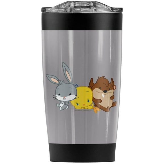 Looney Tunes Chibi Group Stainless Steel Tumbler 20 oz Coffee Travel Mug/Cup, Vacuum Insulated & Double Wall with Leakproof Sliding Lid | Great for Hot Drinks and Cold Beverages