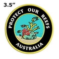 thumbnail image 2 of Protect Our Reefs! Australia 3.5 Inch Iron Or Sew On Embroidered Fabric Badge Patch Ocean Beach, Salt Life Iconic Series, 2 of 2