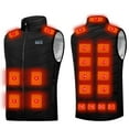 thumbnail image 2 of DODADAWANJ Men's Heated Vest Stand Collar Electric Heating Waistcoat Big and Tall Rechargeable Soft Workwear Heating Vests 21 Heating Zone Heated Jacket (Not Included Battery) XXXL, 2 of 5