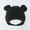 Black, variant on QQAMB Cute Knitted Beanie Hats for Kids with Ears Winter Fall Warm Cable Knit Cuffed Skull Cap Brown White Ski Hat