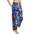 thumbnail image 2 of Xecao Abstract Colorful Butterflies Women's Straight Lounge Pajama Pants: The Epitome of Relaxed Sleepwear, 2 of 9