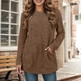 thumbnail image 2 of Sweaters for Women Trendy Women's Tops Ladies' European And Autumn Casual Patchwork Round Neck Long Sleeved Solid Color Striped Sweatshirt, 2 of 5