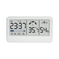 thumbnail image 1 of Digital Hygrometer Electronic Temperature Humidity Meters Gauge with Time Date LCD Display Clock Indoor Thermometer Hygrometer with Bracket for Greenhouse Garden Cellar, 1 of 8