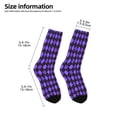 thumbnail image 2 of Honeii purple argyle Print Children's Colorful Socks,Unisex Kids and Toddlers' Cushioned Sock,Kids Athletic Crew Socks,for Everyday Wear and Sports, 2 of 5