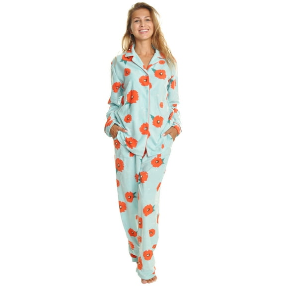 Angelina Cozy Fleece Pajama Set Women's S/M/L/XL/2XL/3XL/4XL, Soft & Warm, Various Colors (1-Pack)