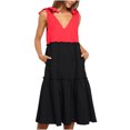 thumbnail image 1 of Vestido de sol para mujer Vestido de color sólido Vestido de tirantes de verano Vestido midi de línea A Pompotops ghjkhdj3985, 1 of 9