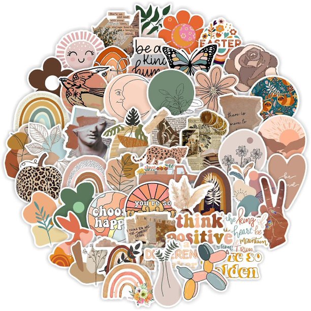 300 PCS Stickers Pack, Colorful Boho Sticker Waterproof Stickers, Cute Aesthetic Stickers. Laptop, Water Bottle, Phone, Skateboard Stickers for Teens