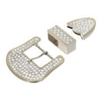 thumbnail image 2 of Western Crystal Rhinestone 3-Piece Belt Buckle Set - Fits 1 1/2" (38mm) Straps - Silver & Gold Options, 2 of 2