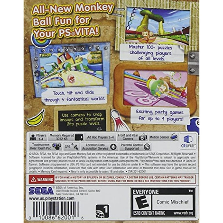 Restored Super Monkey Ball Banana Splitz (Playstation Vita, 2012