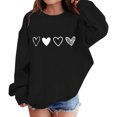 thumbnail image 2 of Atogsazn Toddler Girls Hearts Sweatshirt Kids Boys Casual Long Sleeve Pullover Sweatshirts Loose Fit Tops Clothing 03-Black 5-6 Years Fashion, 2 of 5
