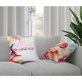 thumbnail image 3 of Ruvanti 2 Pack 100% Cotton Fabric Throw Pillows,18x18 Soft Cozy Square Decorative Pillows for Sofa, Couch Pillows, Bed, Living Room Luxury Cushion Covers Including Insert; Red, Green Abstract Floral, 3 of 9