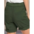 thumbnail image 4 of FAIWAD Women Shorts Elastic High Waist Drawstring Lounge Shorts Rolled Hem Summer Streetwear Shorts with Pockets, 4 of 6