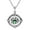 Abalone, variant on Wanderer’s Guide Sterling Silver Compass Green Turquoise Inlaid Necklace