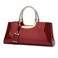 thumbnail image 2 of Bolso de mujer portátil de piel patentada con pegamento ligero, bolso de hombro para boda, bolso de novia, bolso de banquete, 2 of 5