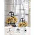 thumbnail image 6 of Sheer Curtains 45 Inch Length, Sunflower Gnomes Semi Sheer Curtains Light Filtering Window Treatment, Spring Eucalyptus Floral Gray Wooden Privacy Voile Drapes for Living Room Bedroom 52x45 Inch, 6 of 7