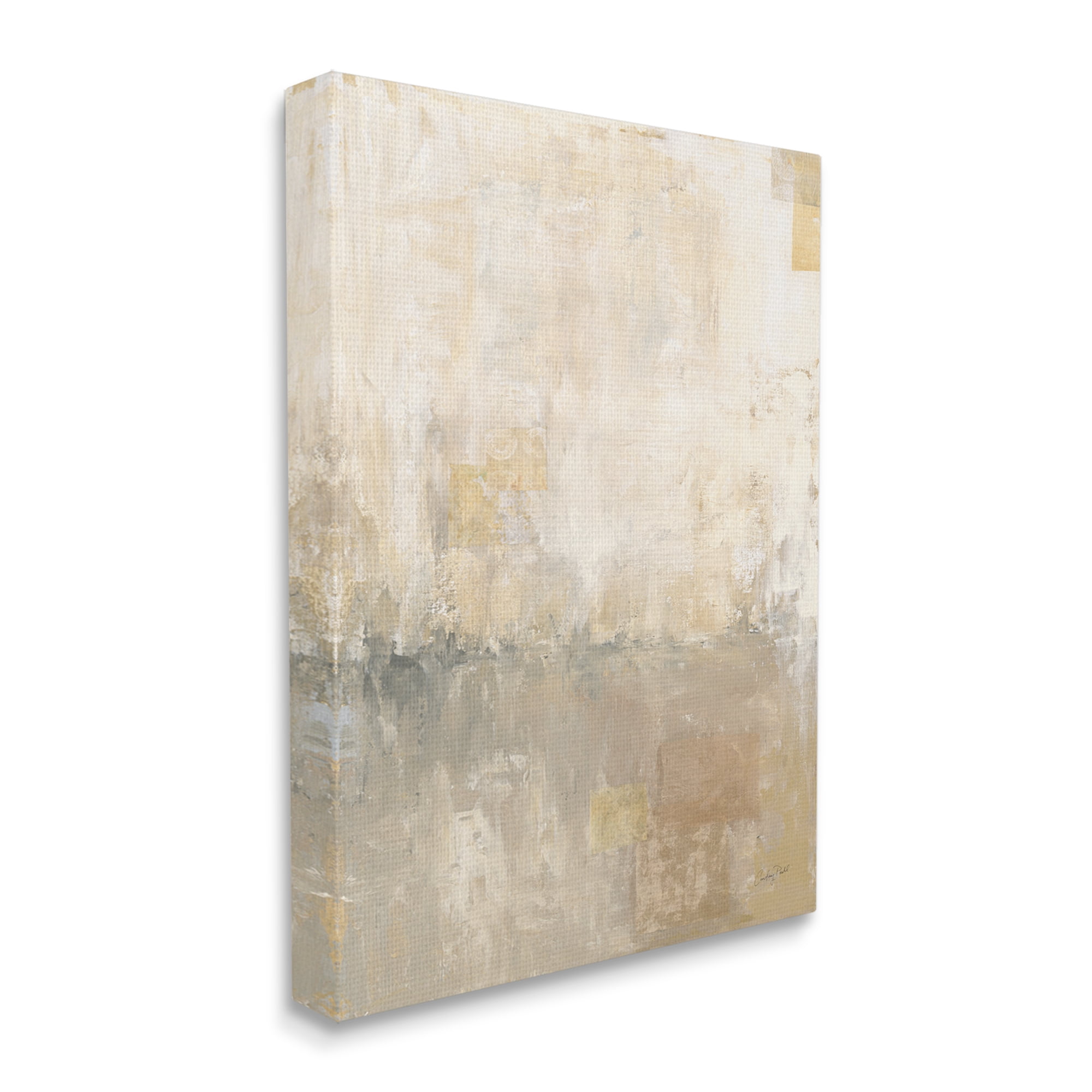 Stupell Industries Abstract Desert Horizon Landscape Distressed Grey Beige Shapes, 30 x 40, Design by Courtney Prahl
