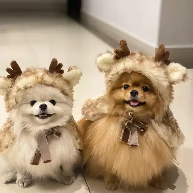 Capa De Reno Para Navidad Disfraces Para Perros Y Gatos JM Cocina, Decoración y Otros