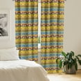 thumbnail image 2 of Ambesonne Mexican Curtains, Native Aztec Borders, Pair of 28"x84", Multicolor, 2 of 5