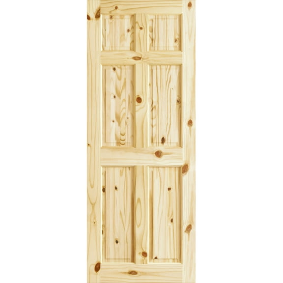 Frameport Paneled Solid Manufactured Wood Unfinished Standard Door