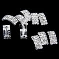 thumbnail image 6 of LOLIPPYY 10Pcs Vaulted Rhinestone Ribbon Buckles Sliders Clear Crystal Wedding Craft Decoration Accessories, 6 of 8