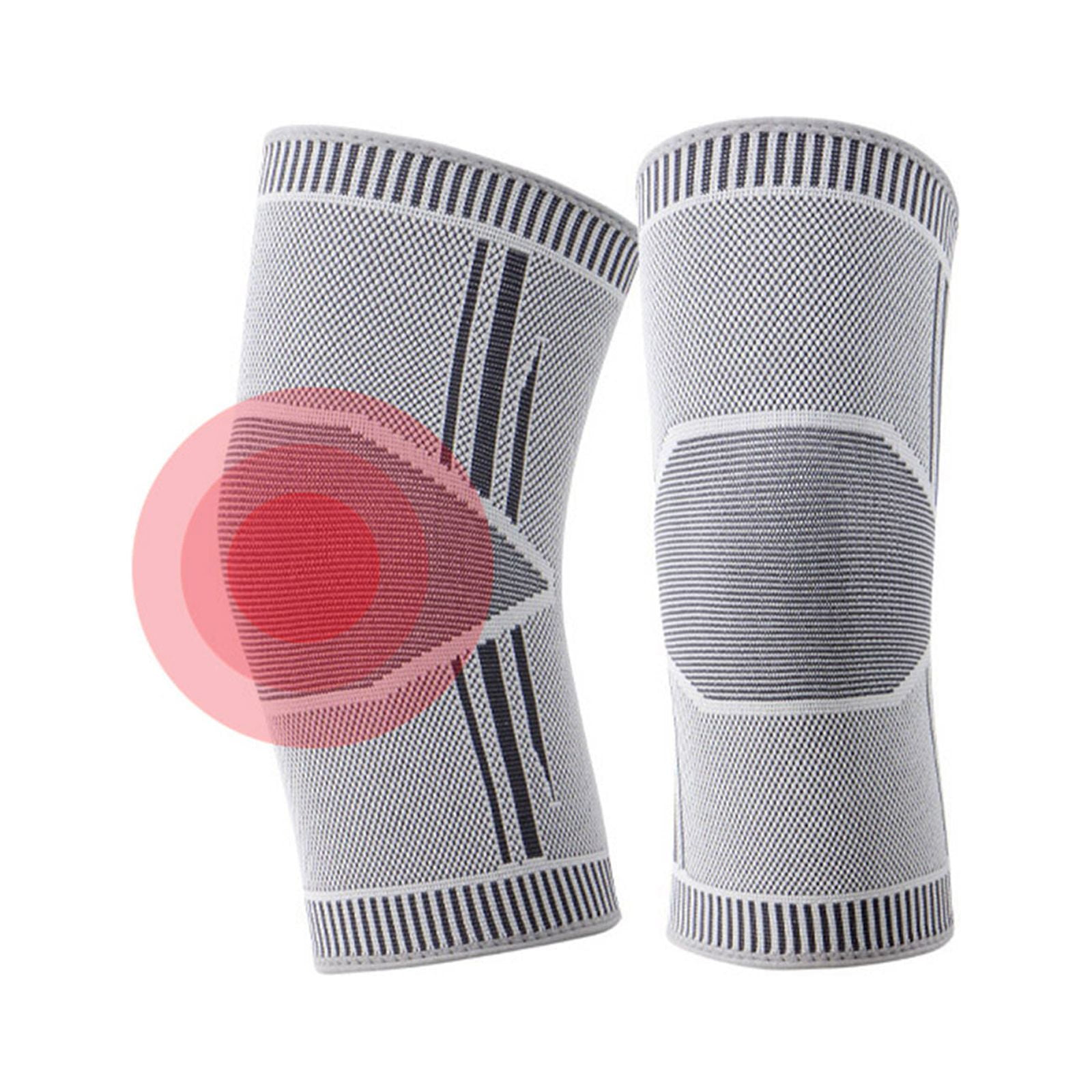 Self-Heated Knee Brace for Men & Women Protection Wormwood Hot Compression Windproof Leg-Warmers Unisex Footless Elderly Cycling Kneepads