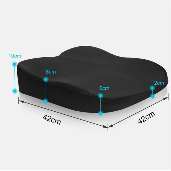 Adult Car Booster Seat for Driver, Driving Seat Cushion, Comfort Memory Foam Car Seat Cushion for Height, Seat Cushion for Car, Office Chair and Home Chair (Black A)