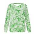 thumbnail image 4 of Économies d'Été Liquidation Hauts Femmes 2023 Blouses Mignonnes T-Shirt Chandail Mode Décontracté Manches Longues Col Rond Imprimé Chandail en Molleton Dames Hauts Blouse, 4 of 4