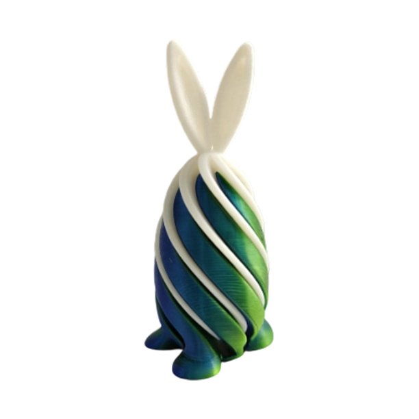 Figura de conejo de Pascua en forma de huevo en espiral, impresa en 3D, original y divertida, para aliviar el estrés de niños y adultos