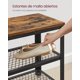 thumbnail image 5 of Banco Zapatero, Banco para Zapatos, Organizador con 2 Estantes, 100 x 30 x 45 cm, Estilo Industrial, Marrón Rústico y Negro MLBS78B01, 5 of 7