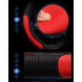 thumbnail image 5 of Funda para volante tipo D - Protector de volante de coche de fondo plano para hombres y mujeres - Diámetro en forma de corte D 38 cm (15 ") Cuero de PU Negro, 5 of 5