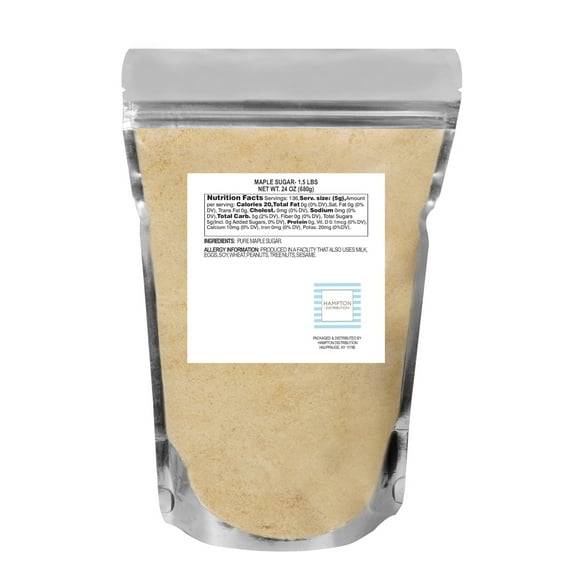Maple Sugar, 1.5 Pound Resealable Bag, All-Natural, Perfect for Cooking, Baking & Blending