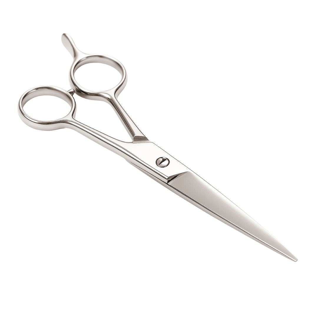 KUTZ 7" (17.8 cm) Stainless Steel Barber's Scissors | Traditional Finger Lever | 3" (7.6 cm) Super Sharp Blades | Professional Grade for Salons, Barbershops, and Home