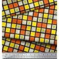 thumbnail image 3 of Soimoi Rayon Fabric Geometric Square,Text & Bear Face Kids Print Fabric by Yard 42 Inch Wide, 3 of 3