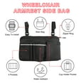 thumbnail image 3 of Wheelchair Accessories,Wheelchair Storage Bag,Pouch for Walker,Wheelchair Side Bags Back Bag,Walker Cup Holder for Rolling,Universal Wheelchair Clip on Cup Holder-14.2*7.5 Inches (Black), 3 of 8