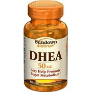 2 Pack Sundown Naturals DHEA Dietary Supplement Tablets 50mg 60 count Each